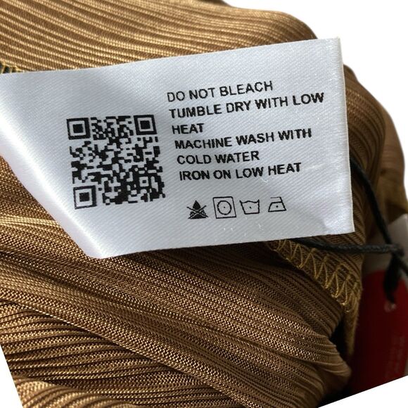 Gold Metallic Strapless Wide Leg Jumpsuit Womens S 28” Inseam NYE Party - Picture 10 of 13